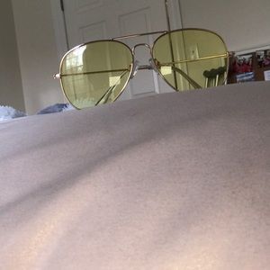 Yellow aviator sunglasses